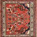 Square Traditional Red Persian Rug, tr1060