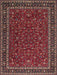 Machine Washable Traditional Dark Almond Brown Rug, wshtr1062