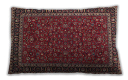 Traditional Classic Rectangular Dark Almond Brown Lumbar Throw Pillow, 13 inch by 19 inch, lbtr1062