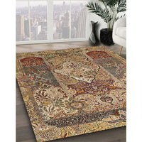 Traditional Dark Sienna Brown Persian Rug, tr1064