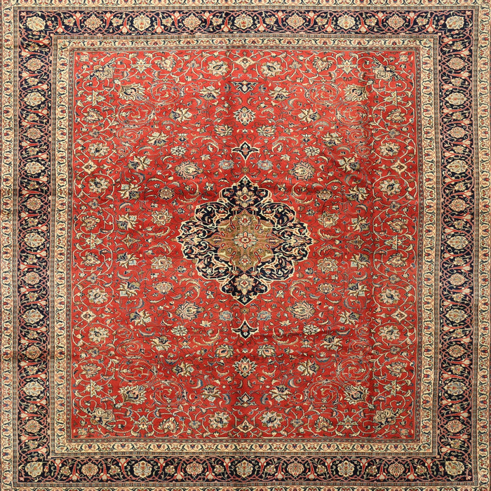 Square Traditional Red Persian Rug, tr1067