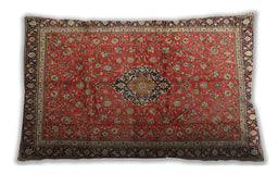 Traditional Classic Rectangular Tomato Red Lumbar Throw Pillow, 13 inch by 19 inch, lbtr1067