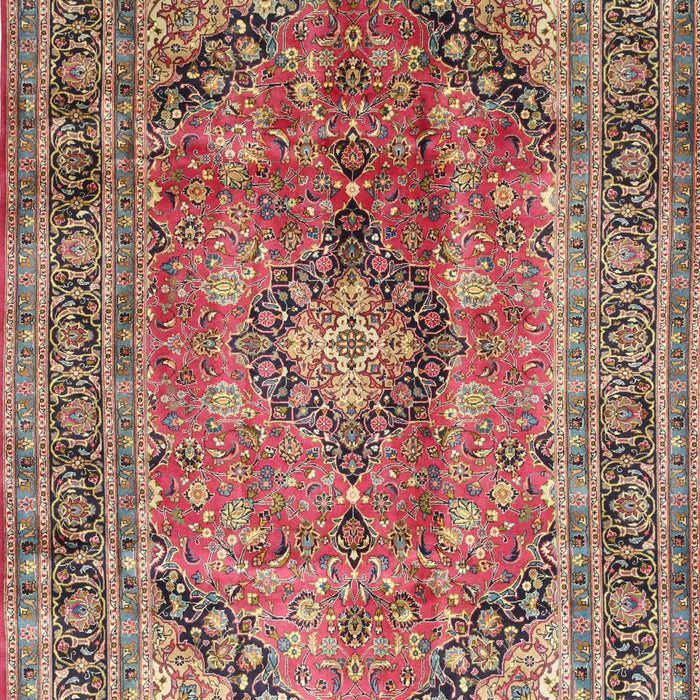 Traditional Brown Red Medallion Rug, tr1069
