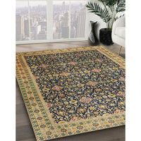 Traditional Metallic Gold Persian Rug, tr1070