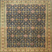 Square Traditional Metallic Gold Persian Rug, tr1070