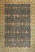 Traditional Metallic Gold Persian Rug, tr1070