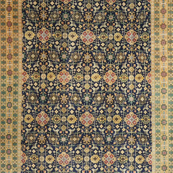 Traditional Metallic Gold Persian Rug, tr1070