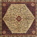 Traditional Metallic Gold Persian Rug, tr1073