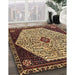 Machine Washable Traditional Metallic Gold Rug in a Family Room, wshtr1073