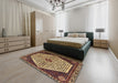 Machine Washable Traditional Metallic Gold Rug in a Bedroom, wshtr1073