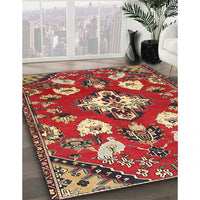 Traditional Orange Brown Persian Rug, tr1074