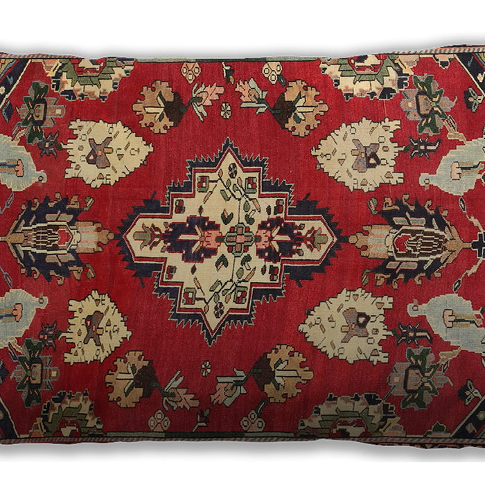 Traditional Classic Rectangular Orange Brown Lumbar Throw Pillow, 13 inch by 19 inch, lbtr1074