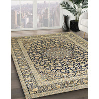 Traditional Brown Medallion Rug, tr1076