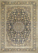 Traditional Brown Medallion Rug, tr1076