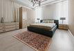 Traditional Purple Lily Purple Persian Rug in a Bedroom, tr1077