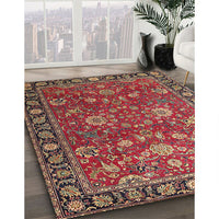 Traditional Orange Salmon Pink Persian Rug, tr1078