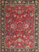 Traditional Orange Salmon Pink Persian Rug, tr1078