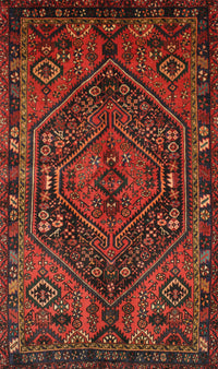 Machine Washable Traditional Dark Sienna Brown Rug, wshtr107