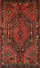 Machine Washable Traditional Dark Sienna Brown Rug, wshtr107