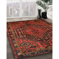 Traditional Dark Sienna Brown Persian Rug, tr107