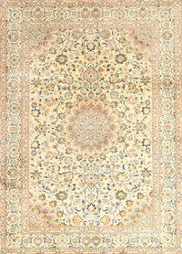 Machine Washable Traditional Gold Rug, wshtr1080