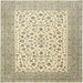 Square Traditional Dark Almond Brown Persian Rug, tr1081