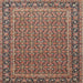 Square Traditional Camel Brown Persian Rug, tr1082