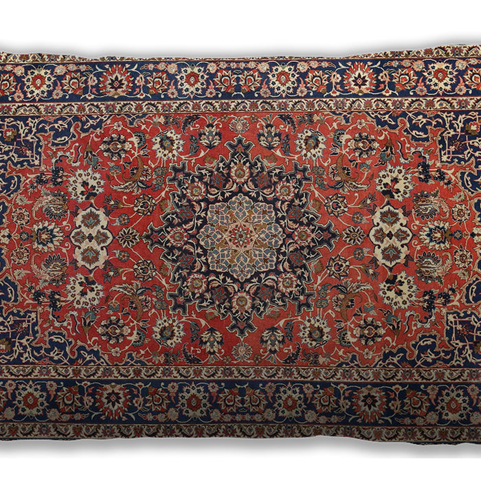 Traditional Classic Rectangular Brown Red Lumbar Throw Pillow, 13 inch by 19 inch, lbtr1083