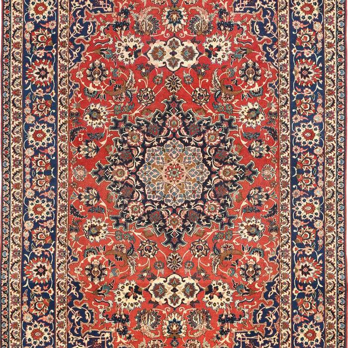 Machine Washable Traditional Brown Red Rug, wshtr1083