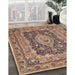 Machine Washable Traditional Sepia Brown Rug in a Family Room, wshtr1084