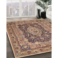 Traditional Reddish Brown Medallion Rug, tr1084