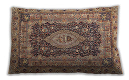 Traditional Classic Rectangular Sepia Brown Lumbar Throw Pillow, 13 inch by 19 inch, lbtr1084