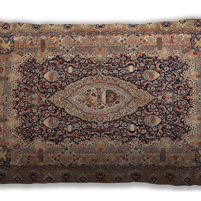 Traditional Classic Rectangular Sepia Brown Lumbar Throw Pillow, 13 inch by 19 inch, lbtr1084