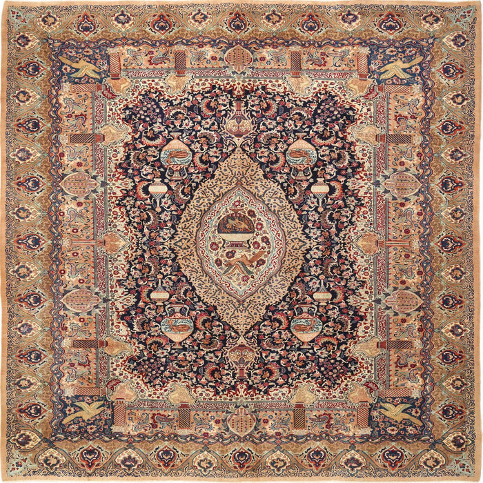 Round Machine Washable Traditional Sepia Brown Rug, wshtr1084