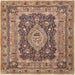 Round Machine Washable Traditional Sepia Brown Rug, wshtr1084