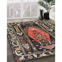 Traditional Bakers Brown Medallion Rug, tr1085