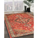 Traditional Red Persian Rug in Family Room, tr1086