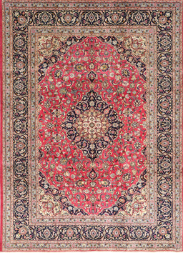 Machine Washable Traditional Brown Red Rug, wshtr1087