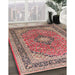 Machine Washable Traditional Brown Red Rug in a Family Room, wshtr1087