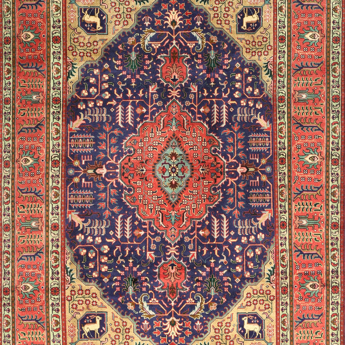Traditional Fire Brick Red Medallion Rug, tr1089