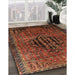 Traditional Saffron Red Persian Rug in Family Room, tr108