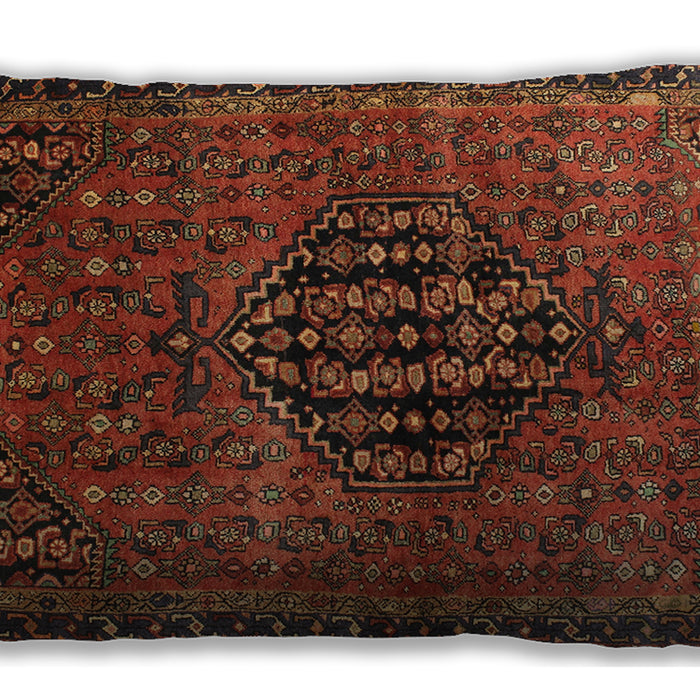 Traditional Classic Rectangular Saffron Red Lumbar Throw Pillow, 13 inch by 19 inch, lbtr108