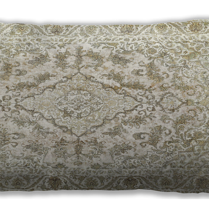 Traditional Classic Rectangular Camel Brown Lumbar Throw Pillow, 13 inch by 19 inch, lbtr1091