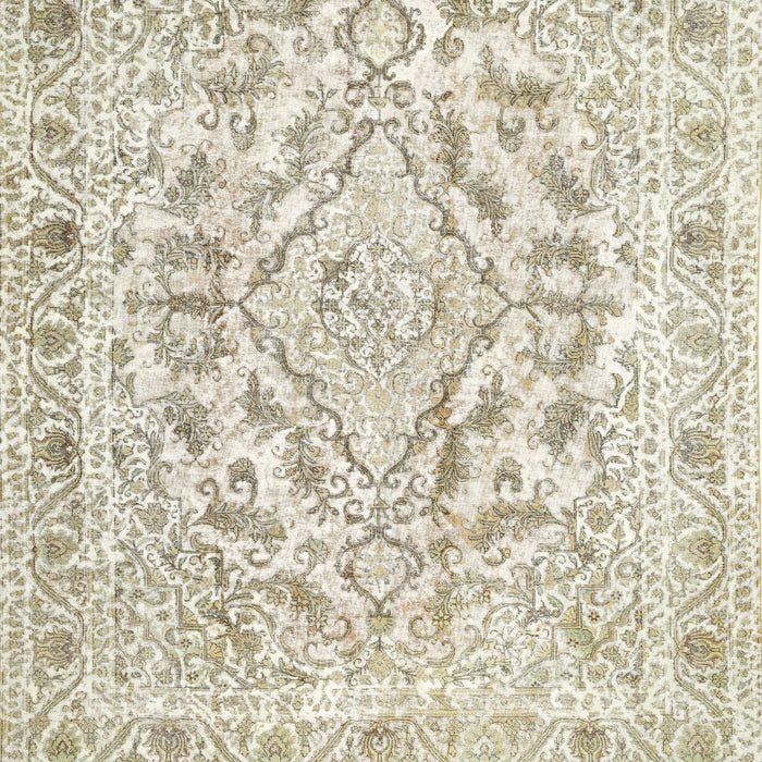 Machine Washable Traditional Camel Brown Rug, wshtr1091