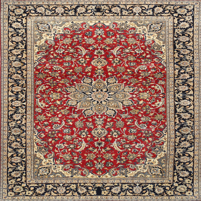 Square Traditional Red Medallion Rug, tr1092