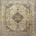 Round Machine Washable Traditional Brown Rug, wshtr1093