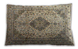 Traditional Classic Rectangular Brown Lumbar Throw Pillow, 13 inch by 19 inch, lbtr1093