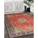 Traditional Camel Brown Persian Rug in Family Room, tr1099