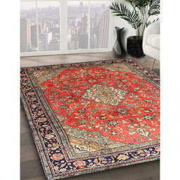 Machine Washable Traditional Camel Brown Rug in a Family Room, wshtr1099