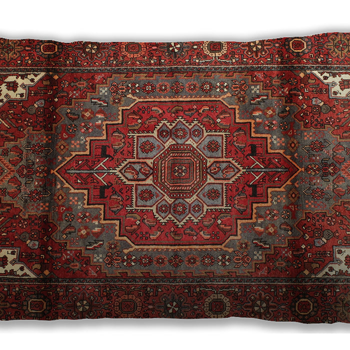 Traditional Classic Rectangular Tomato Red Lumbar Throw Pillow, 13 inch by 19 inch, lbtr109